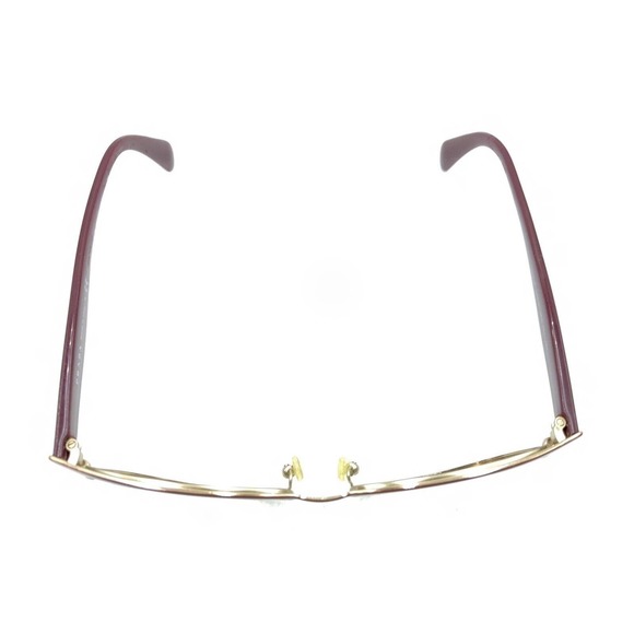 Prada VPR 65R UAN-1O1 Dark Red Gold Eyeglasses Frames 53-16 140 Italy Designer - Picture 3 of 12